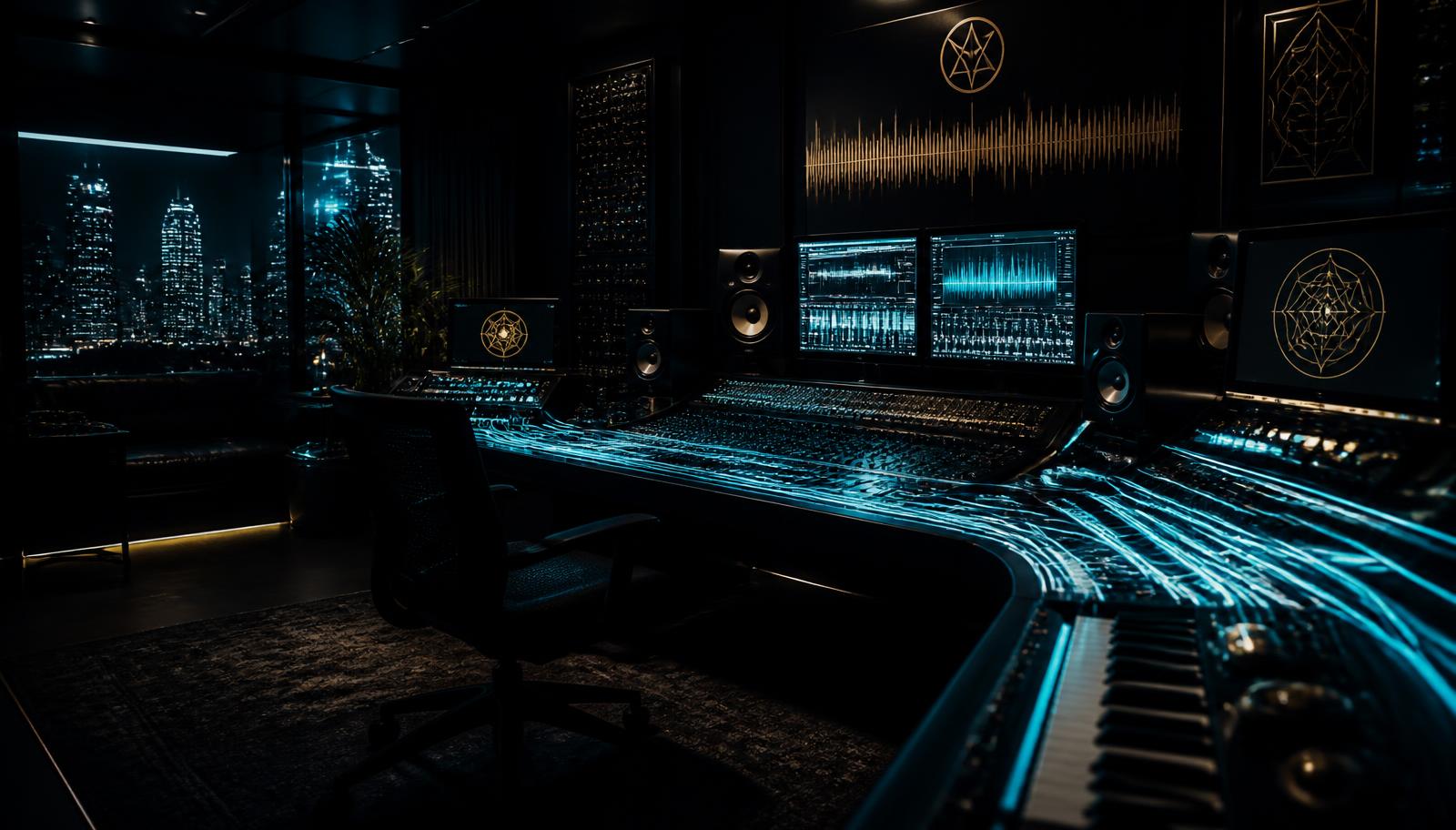 Royal Genius Productions studio at night